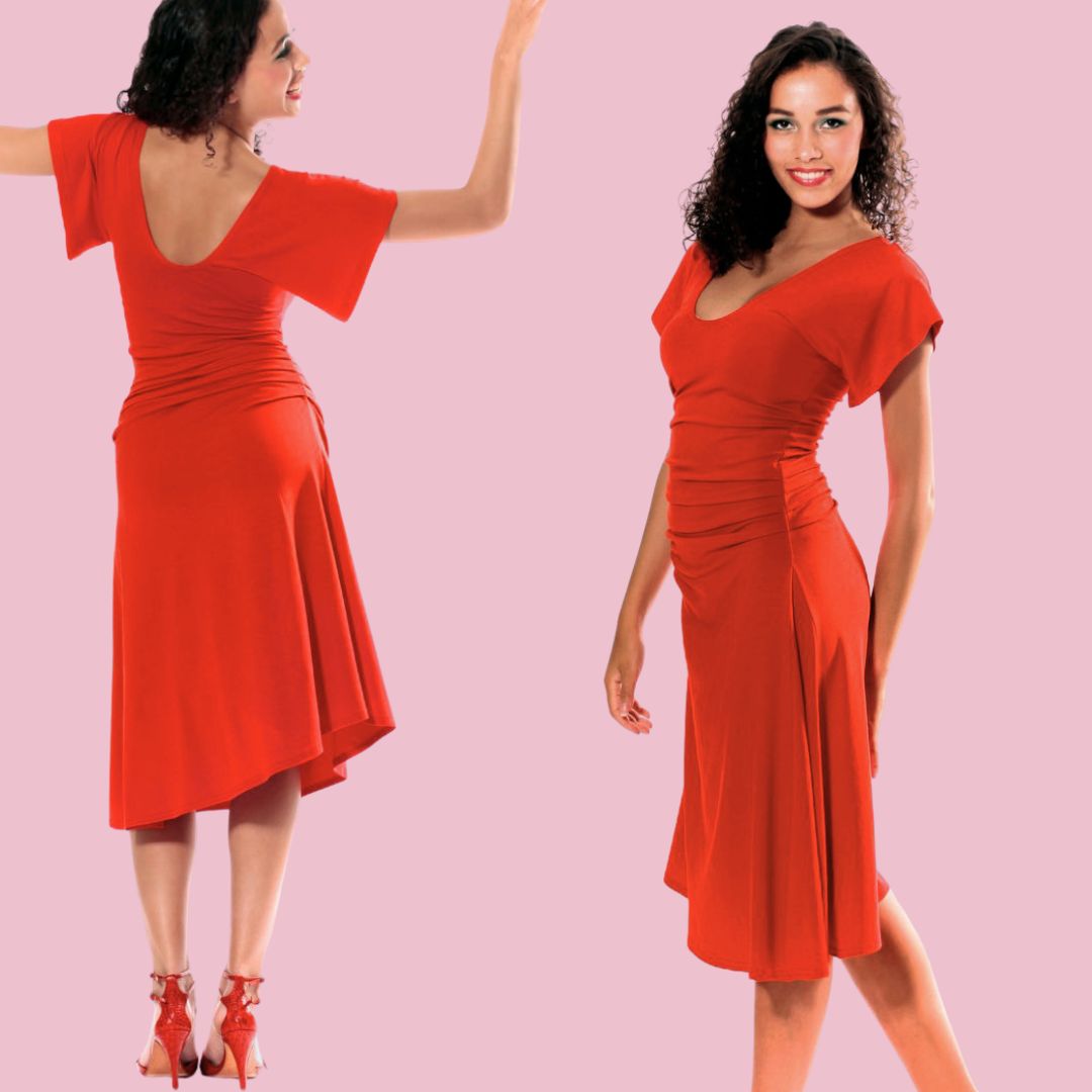 Vestido de baile y vestido de tango Tierra del Fuego - Póntelo, brilla, atrae todas las miradas - ahora también en talla XL