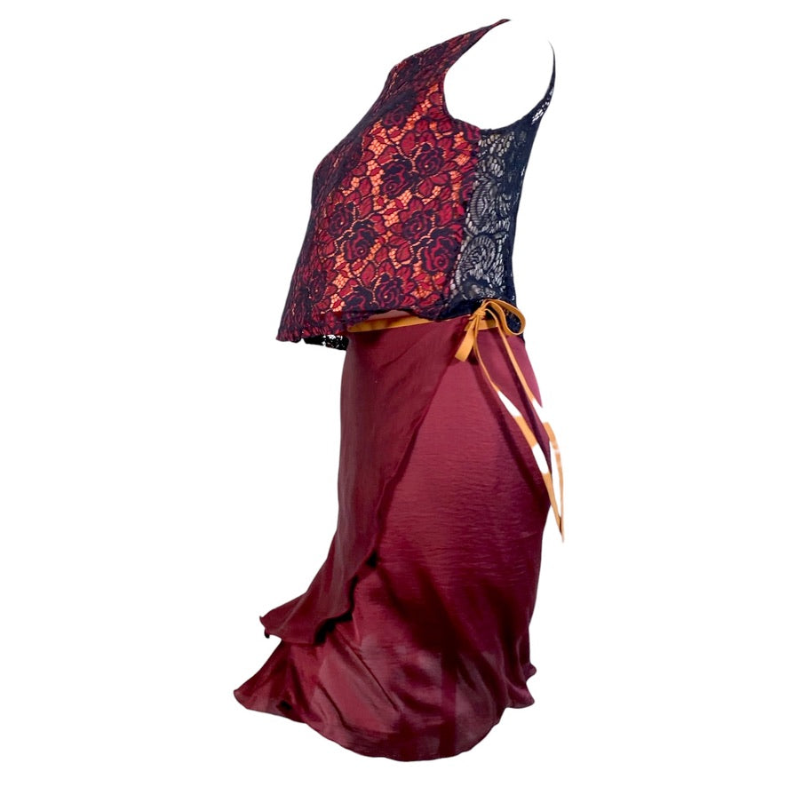 Tango skirt, wrap skirt, dance skirt - a unique piece in sizes L / XL / XXL