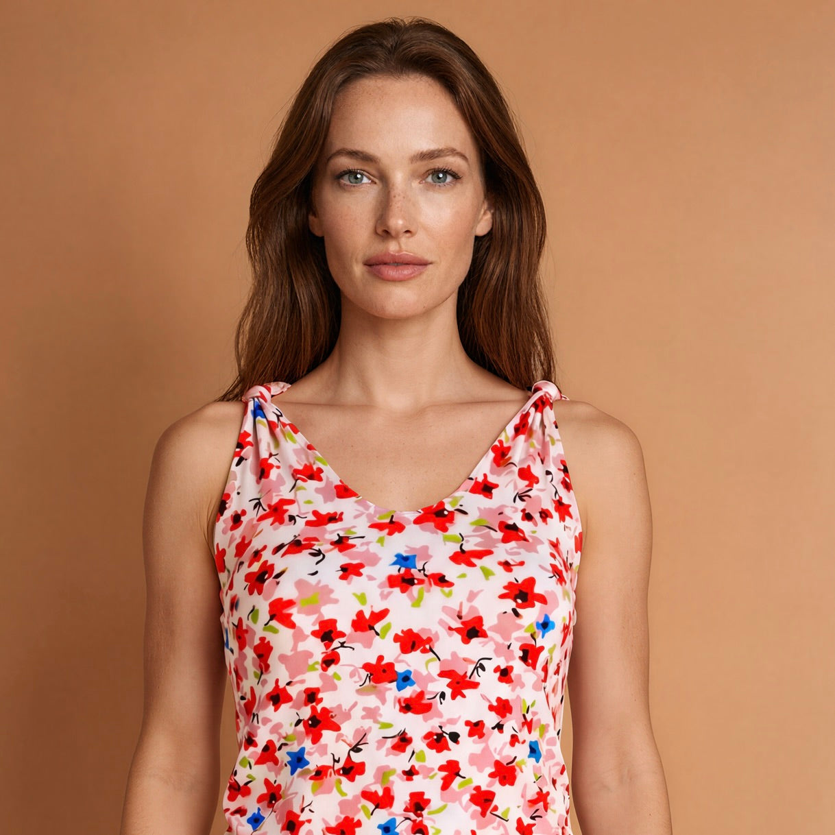 Tangotop Tanztop  - ein Unikat in Gr. XS - Streublumen auf Creme
