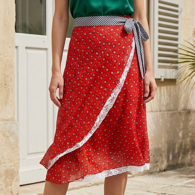 Tango skirt, wrap skirt, dance skirt - a unique piece in sizes L / XL / XXL