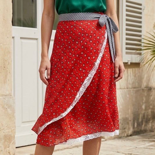 Tango skirt, wrap skirt, dance skirt - a unique piece in sizes L / XL / XXL