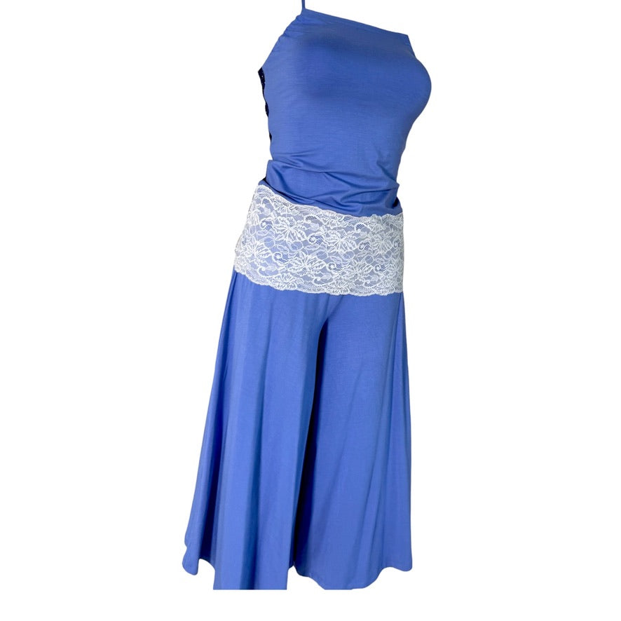 Tangohose Tanzhose - Tanzculotte in Himelblau - LIMITIERTE STÜCKZAHL