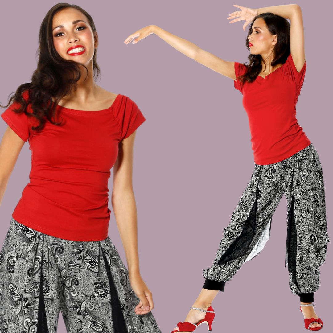 Tangoshirt Kopenhagen - Carmen-Ausschnitt in Tangort - jetzt auch in Gr. XL