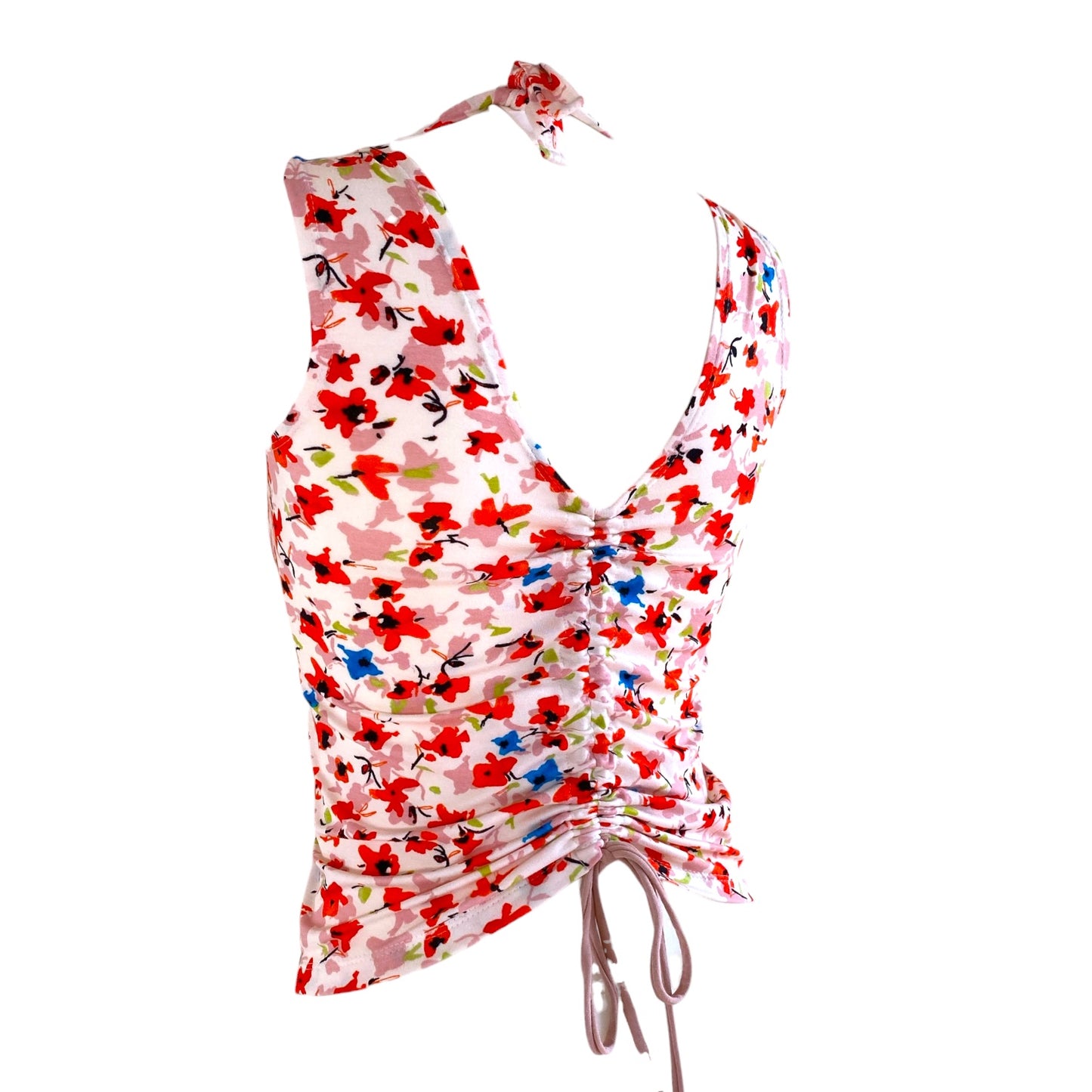 Tangotop Tanztop  - ein Unikat in Gr. XS - Streublumen auf Creme