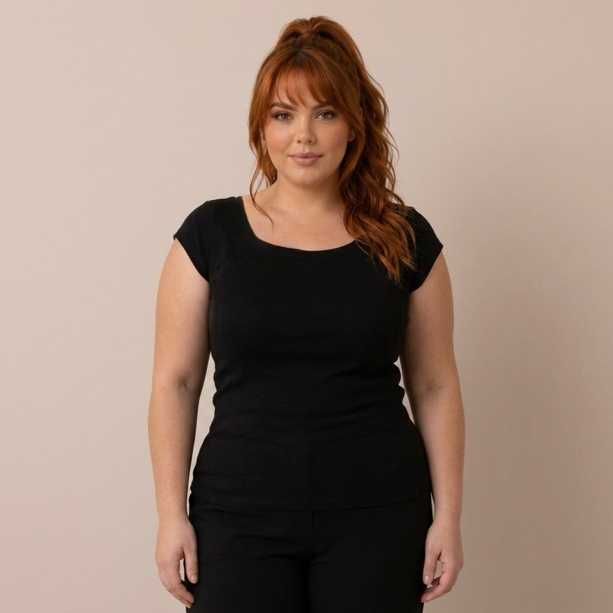 Tanzshirt Boston - der feminine Allrounder mit Carmen-Charme - jetzt auch in Gr. XL