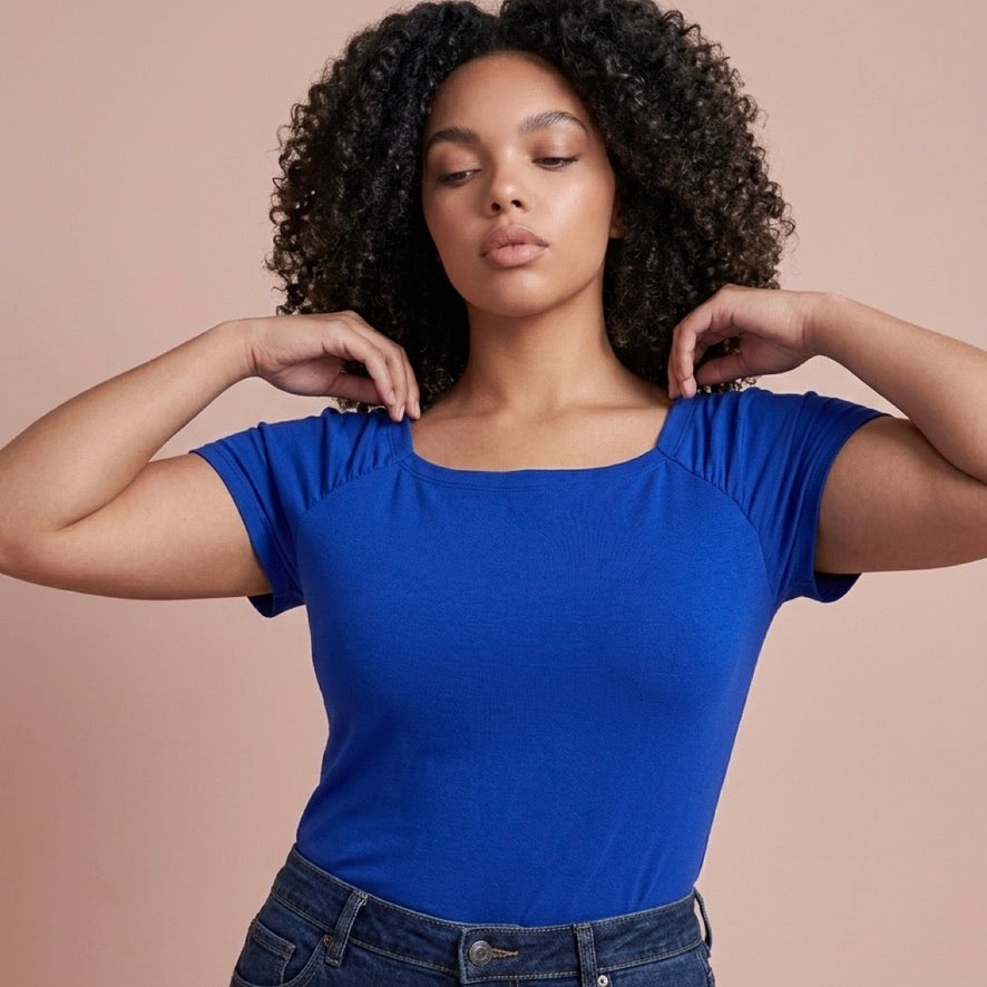 Tanzshirt Tangoshirt  - in Farbe AZUR - LIMITIERTE STÜCKZAHL - jetzt auch in Gr. XL