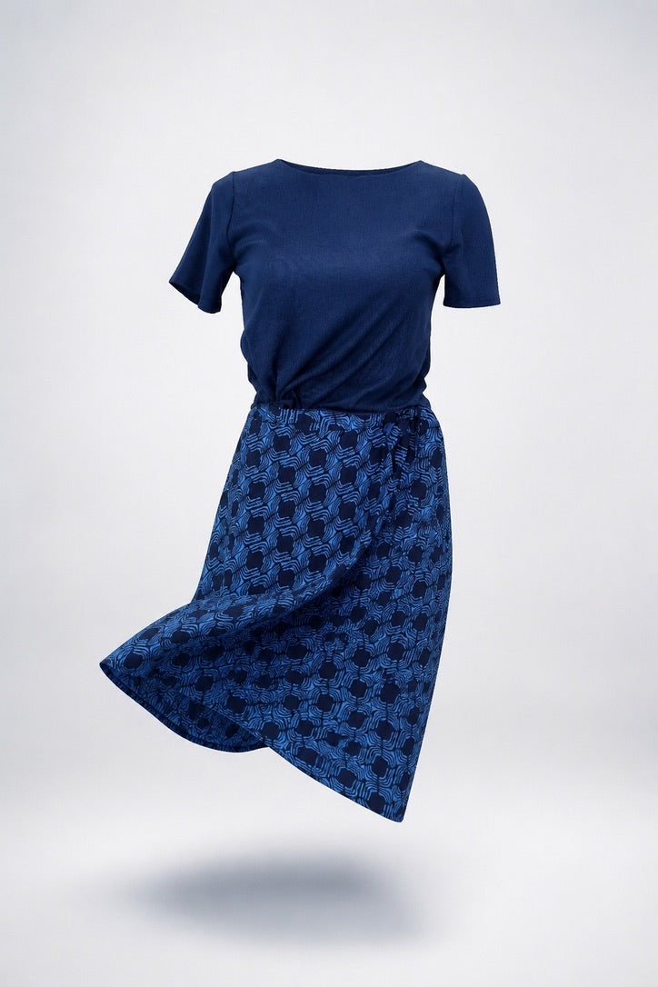 Tangoshirt Tanzshirt- Cropshirt in Marineblau - nur 2x in Gr. M/L