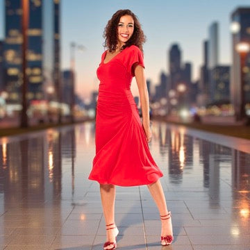 Vestido de baile y vestido de tango Tierra del Fuego - Póntelo, brilla, atrae todas las miradas - ahora también en talla XL