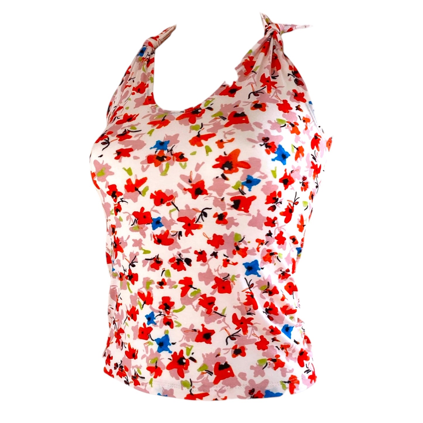 Tangotop Tanztop  - ein Unikat in Gr. XS - Streublumen auf Creme
