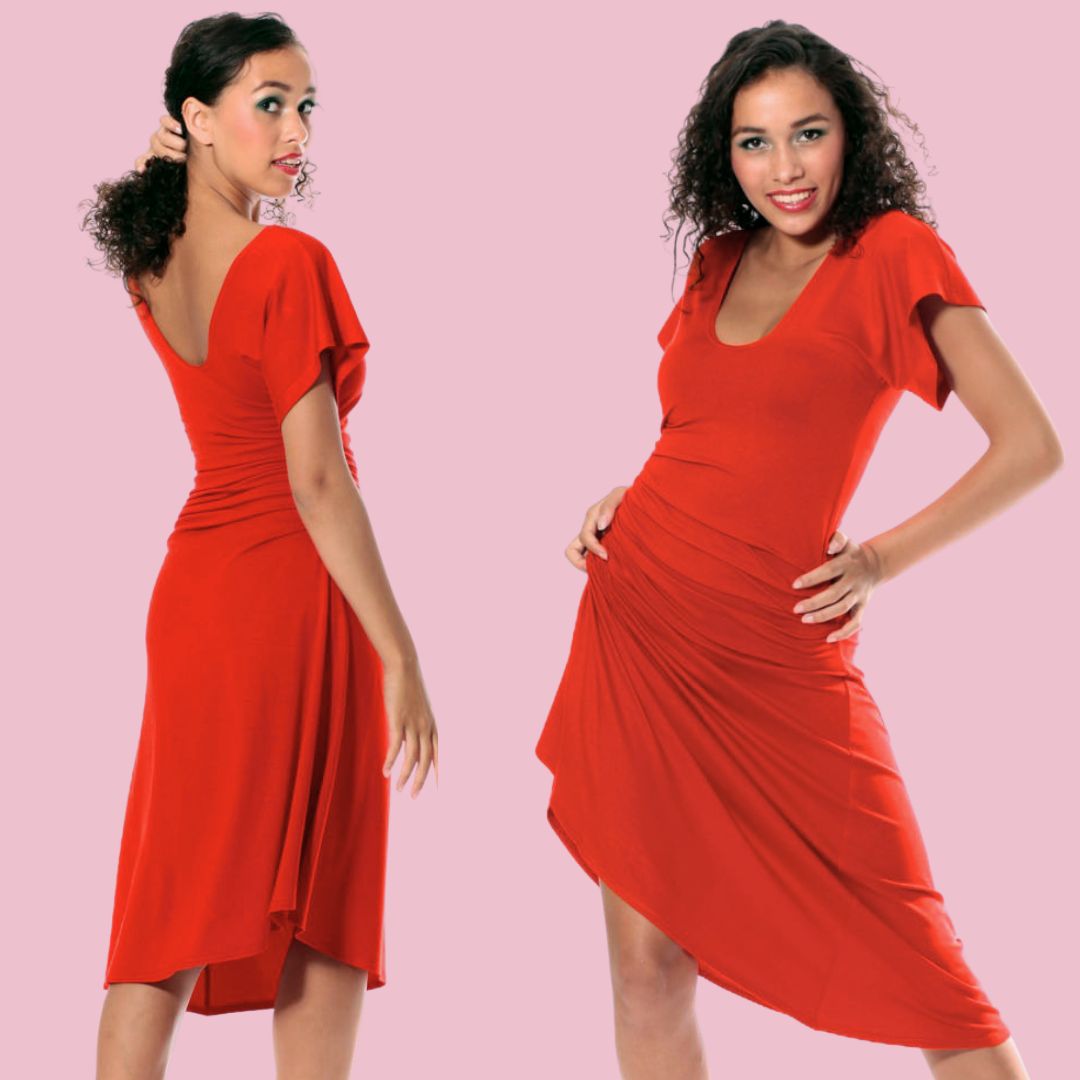 Vestido de baile y vestido de tango Tierra del Fuego - Póntelo, brilla, atrae todas las miradas - ahora también en talla XL