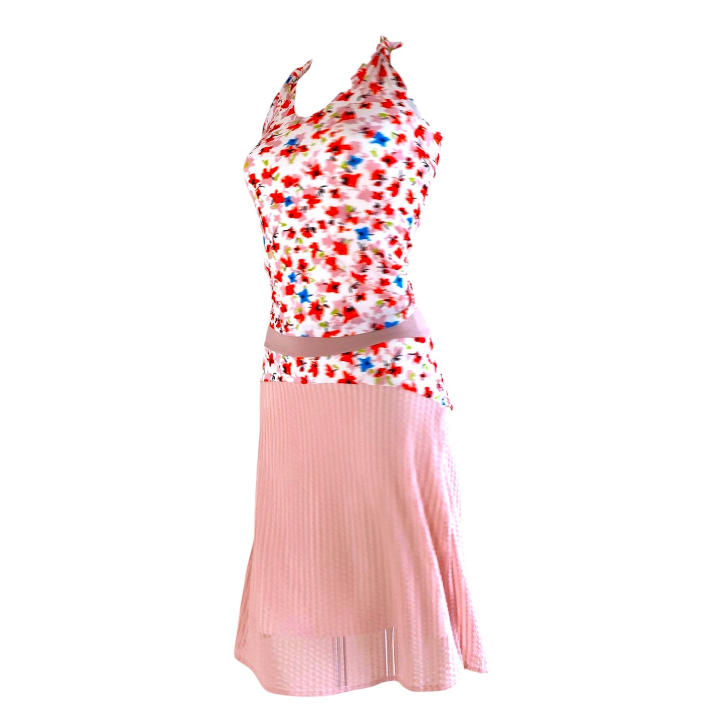 Tangotop Tanztop  - ein Unikat in Gr. XS - Streublumen auf Creme