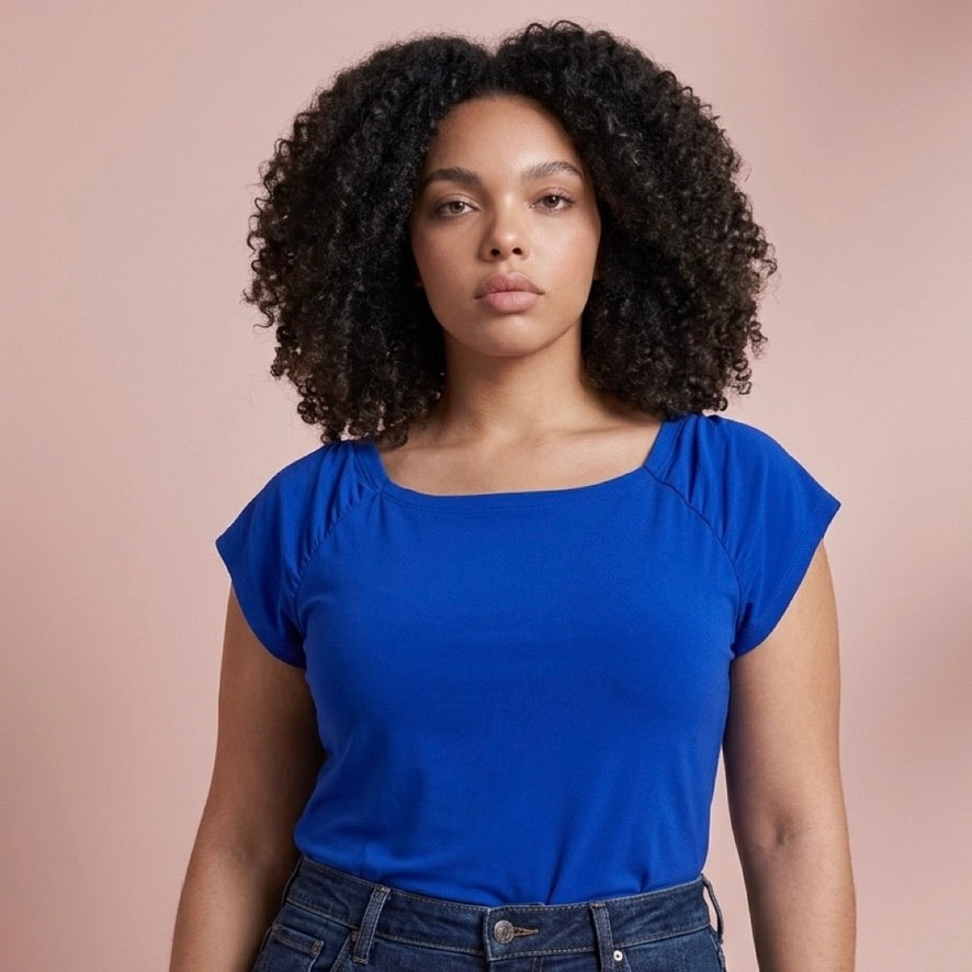Tanzshirt Tangoshirt  - in Farbe AZUR - LIMITIERTE STÜCKZAHL - jetzt auch in Gr. XL