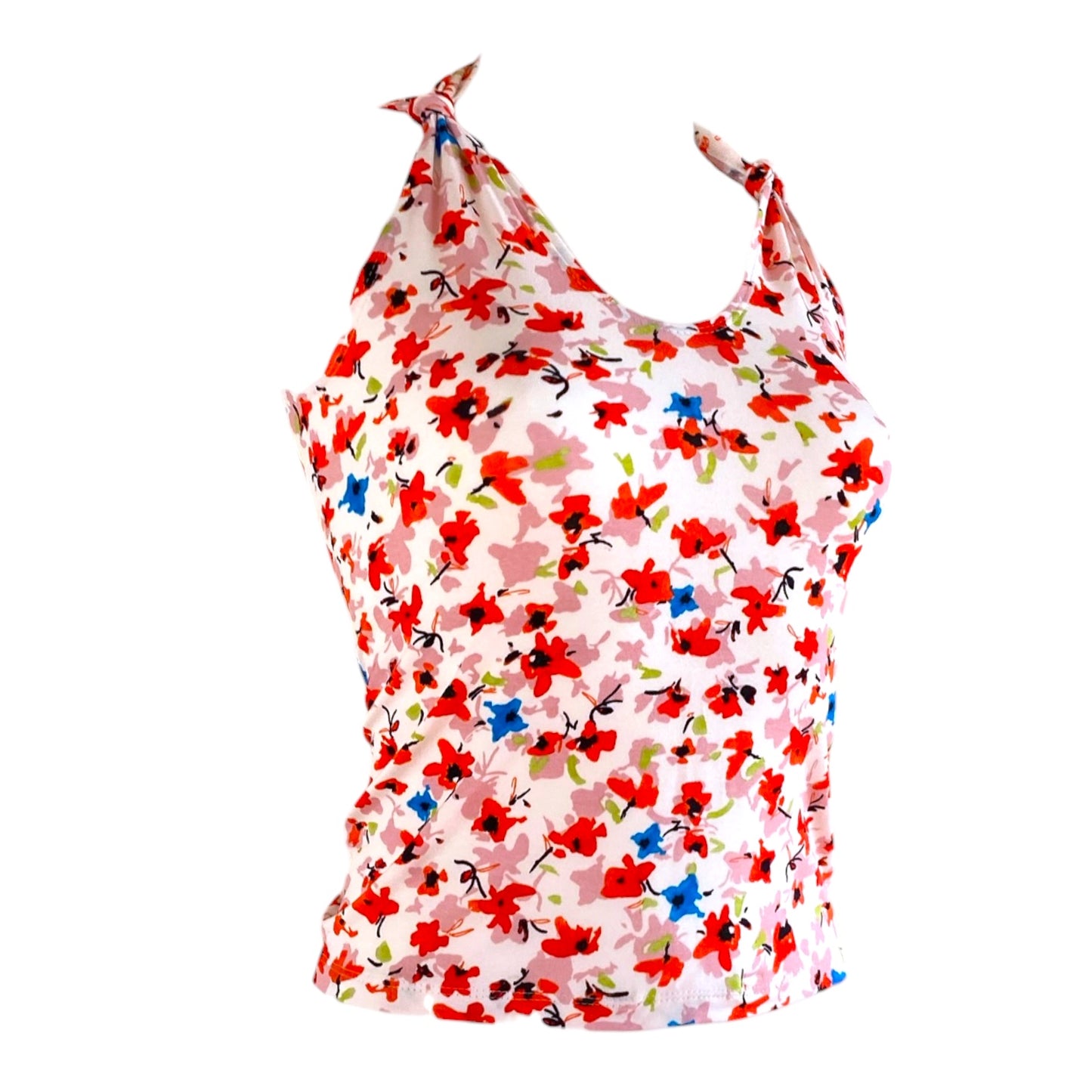 Tangotop Tanztop  - ein Unikat in Gr. XS - Streublumen auf Creme