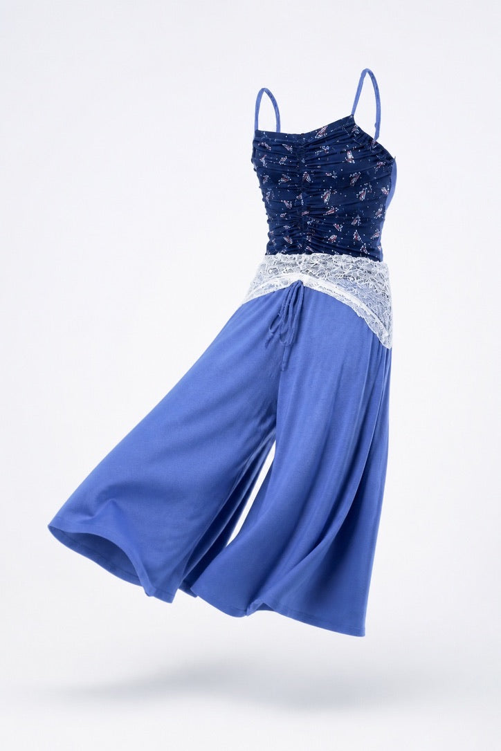Tangohose Tanzhose - Tanzculotte in Himelblau - LIMITIERTE STÜCKZAHL
