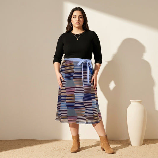 Tango skirt, wrap skirt, dance skirt - a unique piece in sizes L / XL / XXL