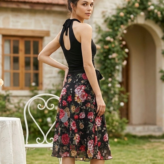 Tango skirt, wrap skirt, dance skirt - a unique piece in sizes L / XL / XXL