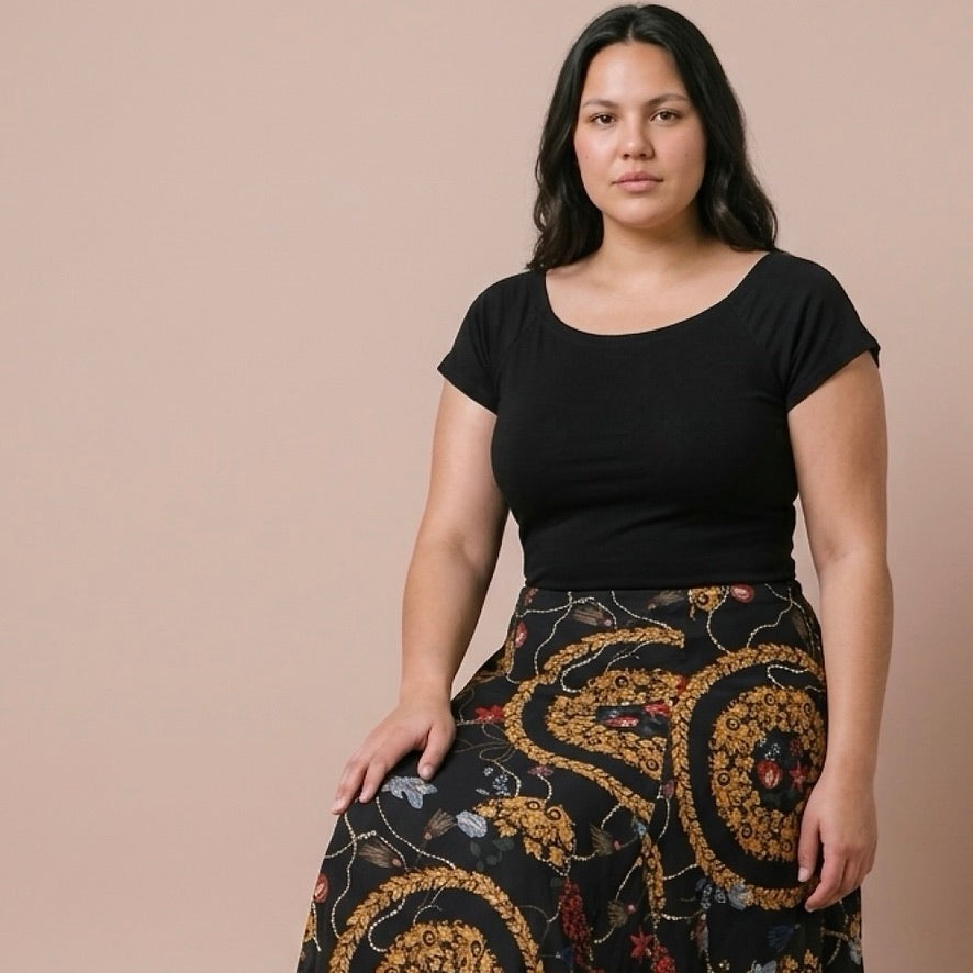 Tanzshirt Boston - der feminine Allrounder mit Carmen-Charme - jetzt auch in Gr. XL