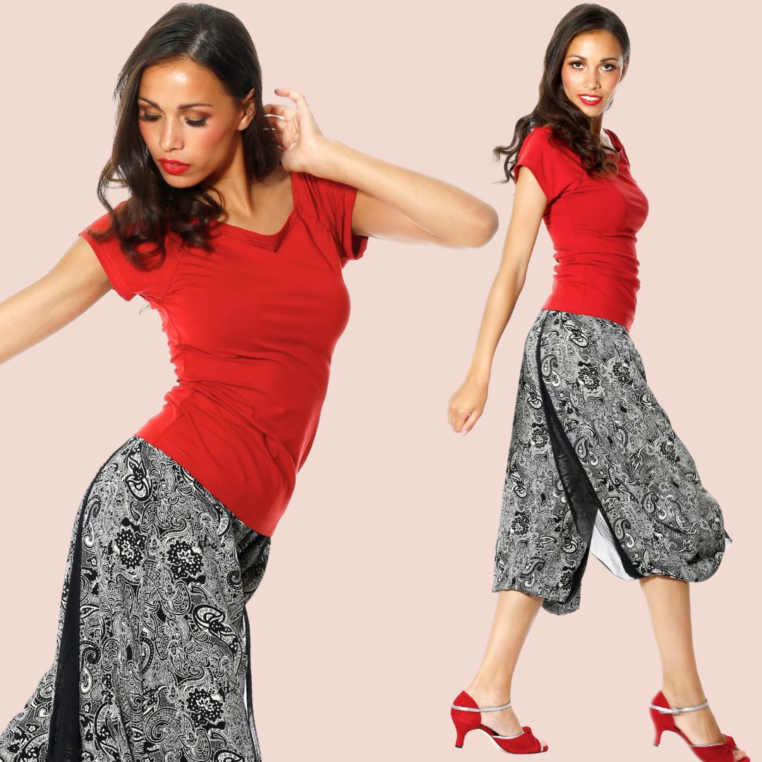 Tangoshirt Kopenhagen - Carmen-Ausschnitt in Tangort - jetzt auch in Gr. XL