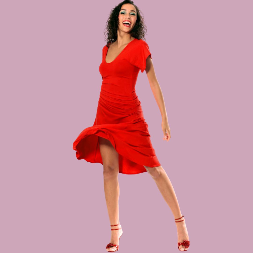 Vestido de baile y vestido de tango Tierra del Fuego - Póntelo, brilla, atrae todas las miradas - ahora también en talla XL