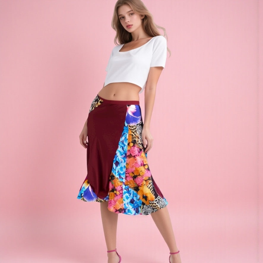 Tango skirt, wrap skirt, dance skirt - a unique piece in sizes XS / S / M
