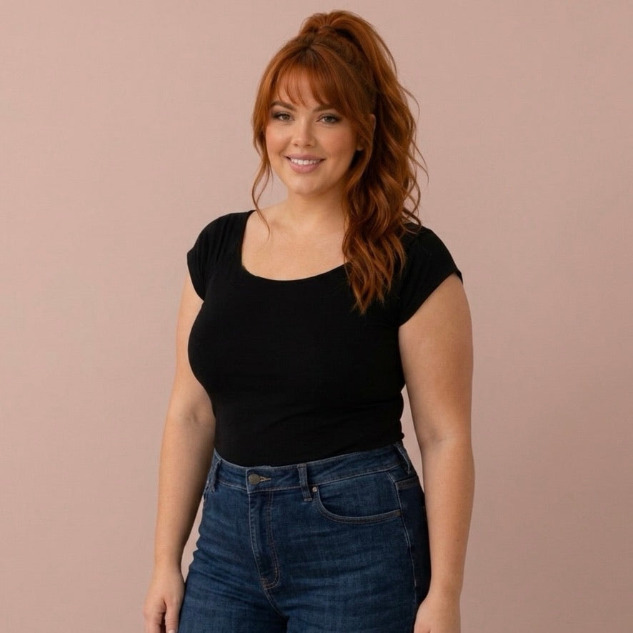 Tanzshirt Boston - der feminine Allrounder mit Carmen-Charme - jetzt auch in Gr. XL