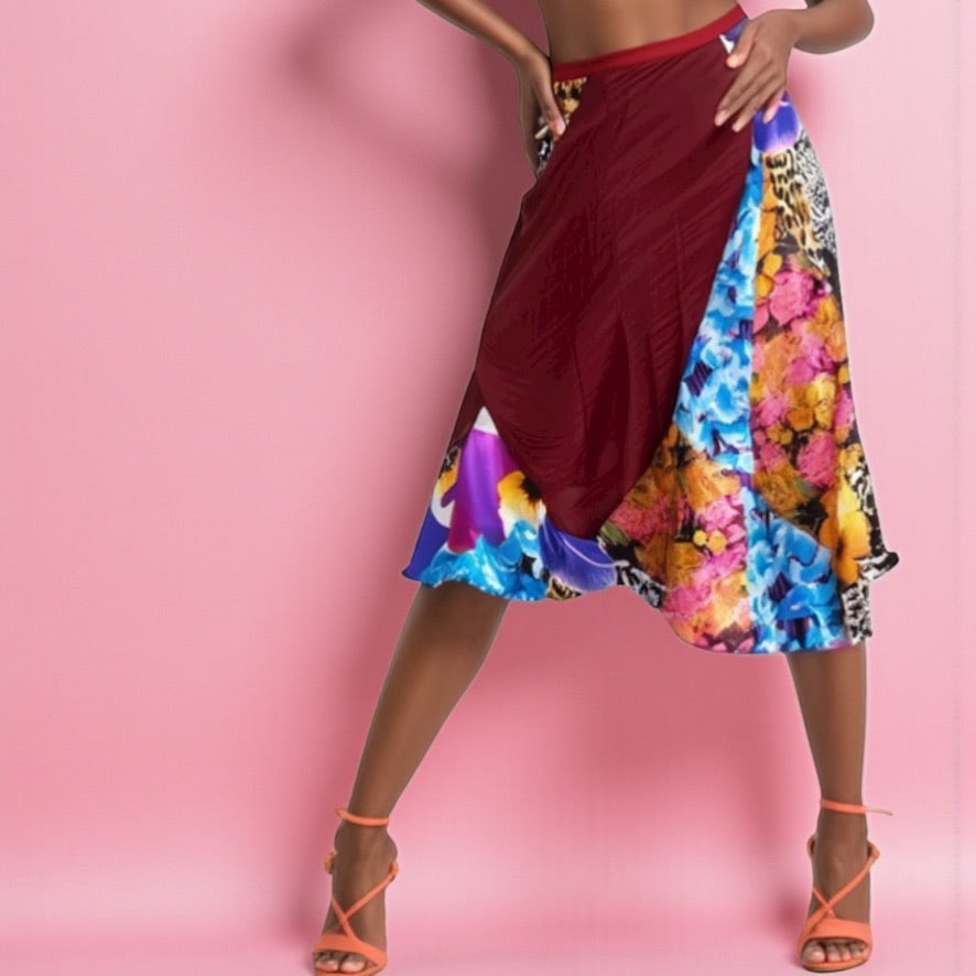 Tango skirt, wrap skirt, dance skirt - a unique piece in sizes XS / S / M