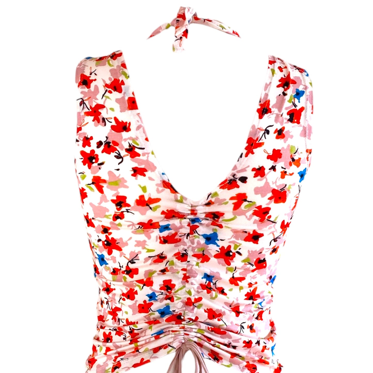 Tangotop Tanztop  - ein Unikat in Gr. XS - Streublumen auf Creme