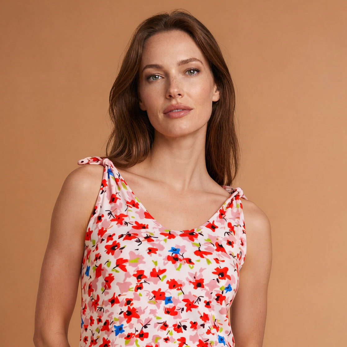 Tangotop Tanztop  - ein Unikat in Gr. XS - Streublumen auf Creme