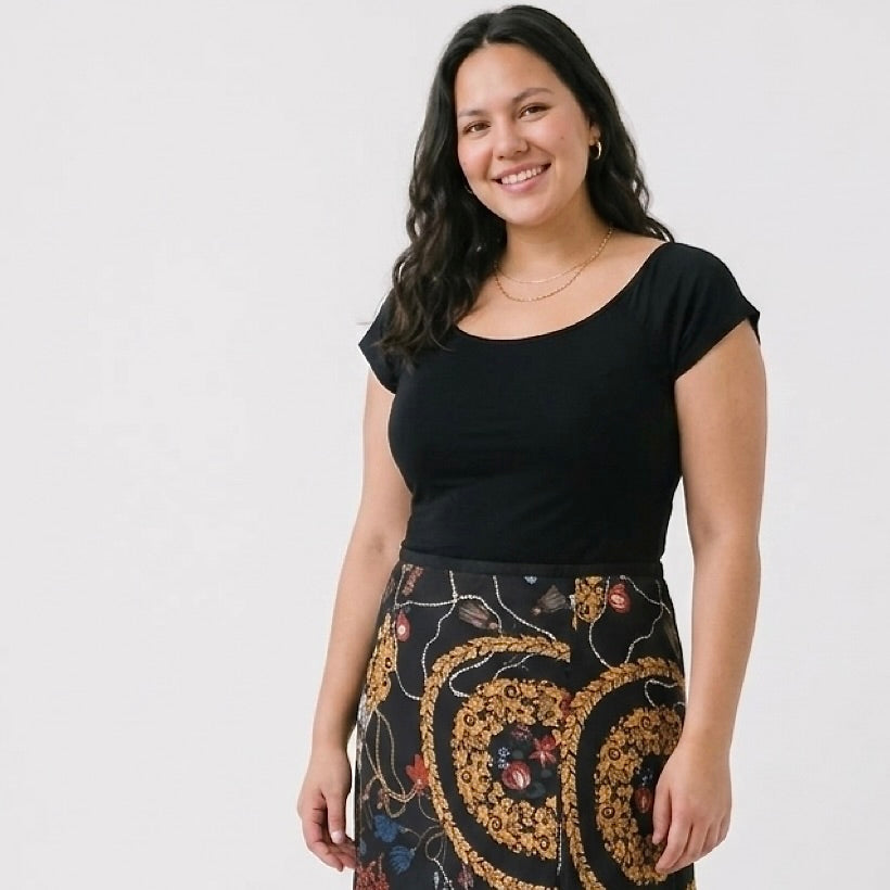 Tanzshirt Boston - der feminine Allrounder mit Carmen-Charme - jetzt auch in Gr. XL