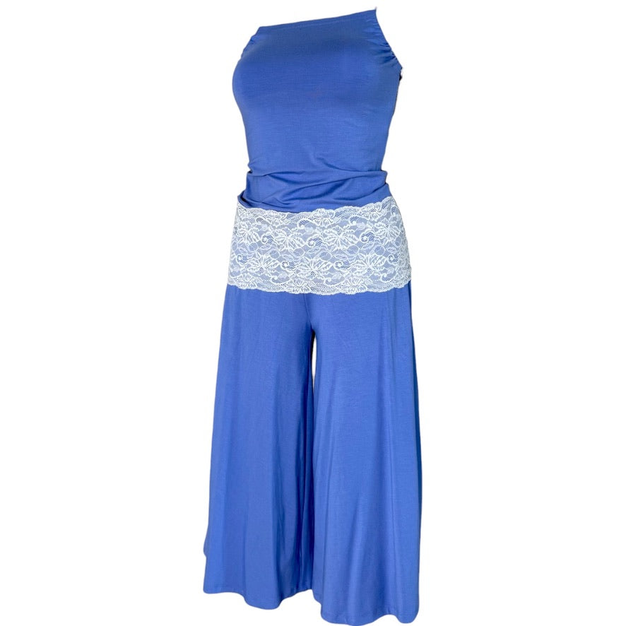 Tangohose Tanzhose - Tanzculotte in Himelblau - LIMITIERTE STÜCKZAHL