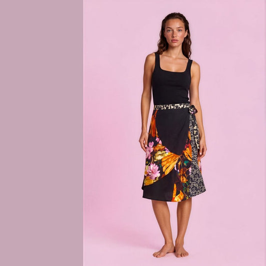 Tango skirt, wrap skirt, dance skirt - a unique piece in sizes L / XL / XXL
