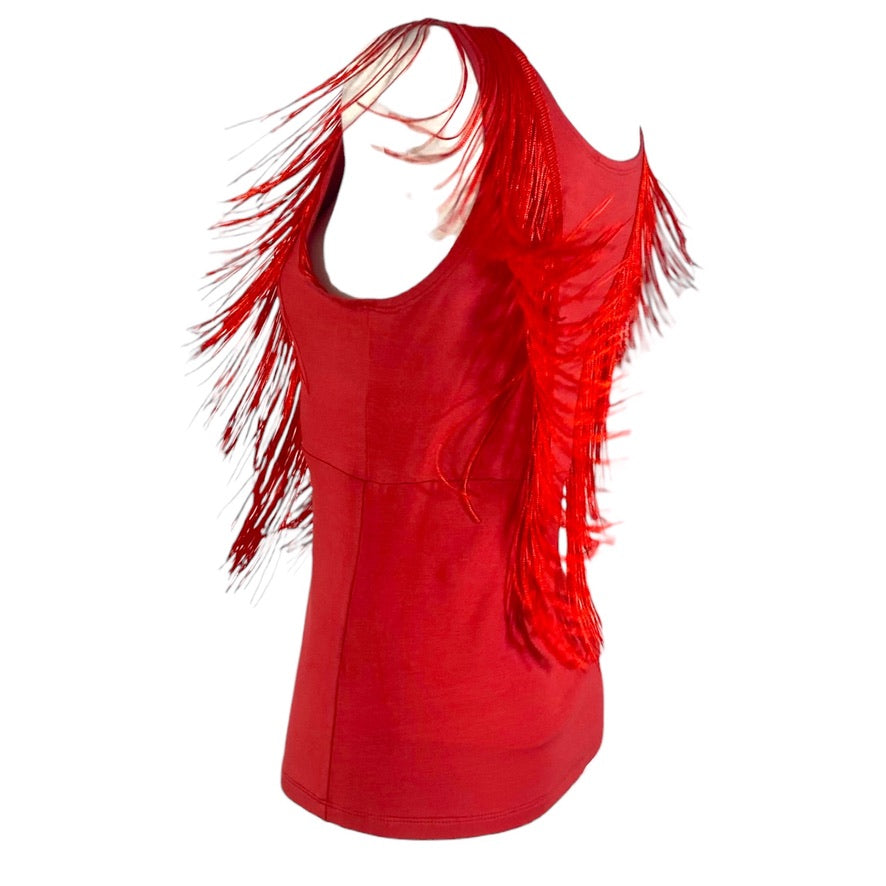 Tangotop Tanztop Fransentop - ein Unikat in Größe M