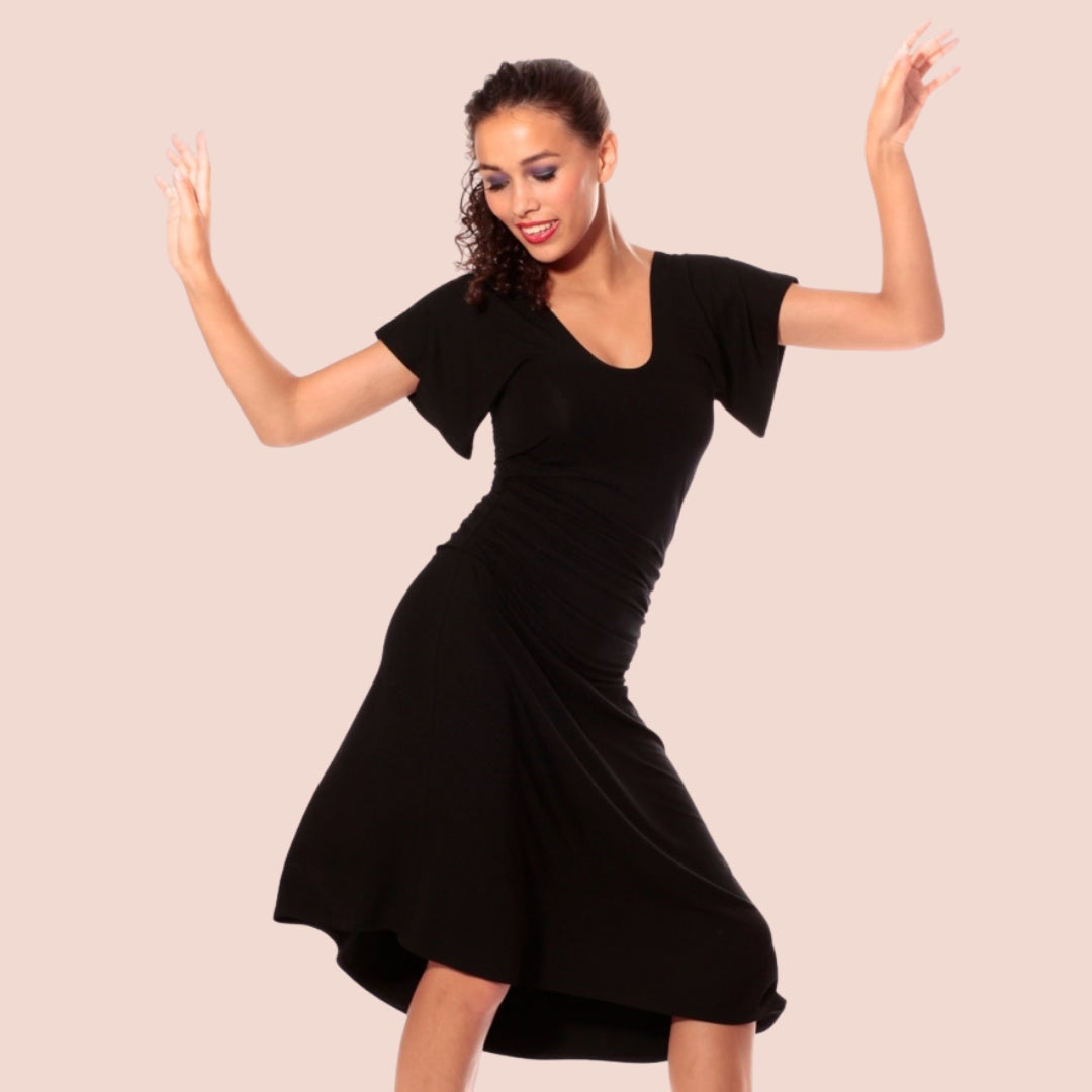 Jerseykleid Sylt – knielang, schwarz – kleines Schwarzes & Tango