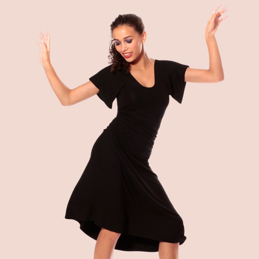 Jerseykleid Sylt – knielang, schwarz – kleines Schwarzes & Tango