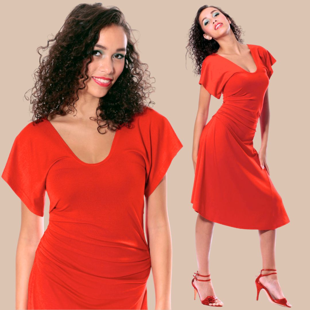 Vestido de baile y vestido de tango Tierra del Fuego - Póntelo, brilla, atrae todas las miradas - ahora también en talla XL
