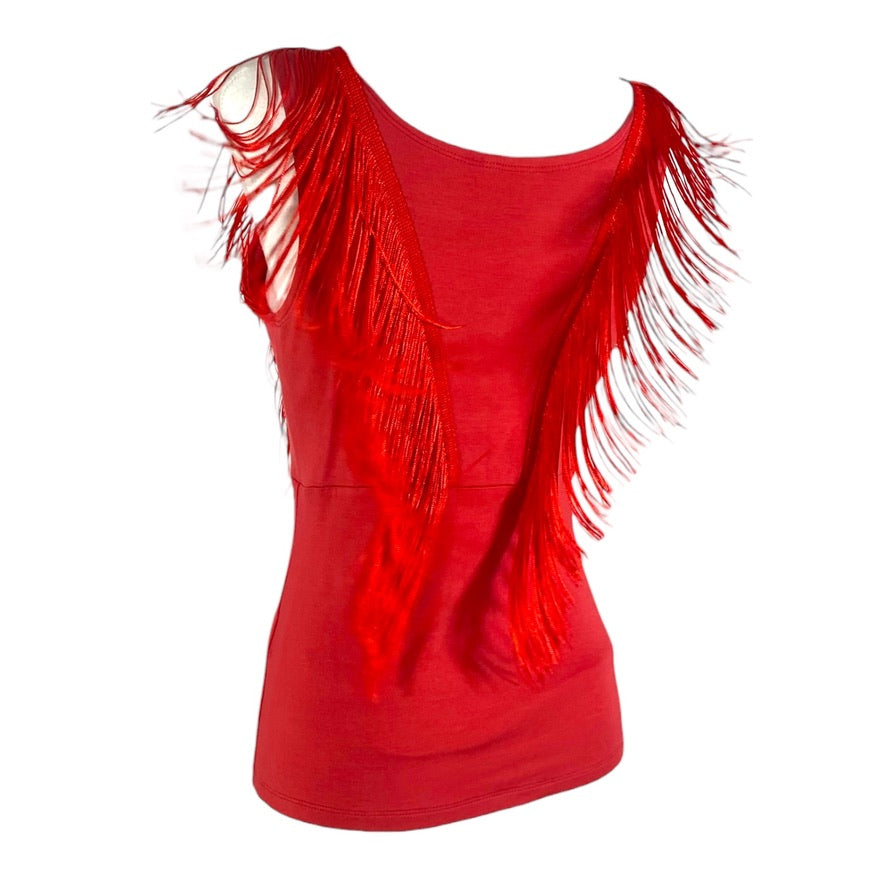 Tangotop Tanztop Fransentop - ein Unikat in Größe M
