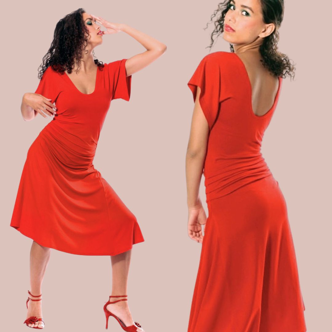 Vestido de baile y vestido de tango Tierra del Fuego - Póntelo, brilla, atrae todas las miradas - ahora también en talla XL