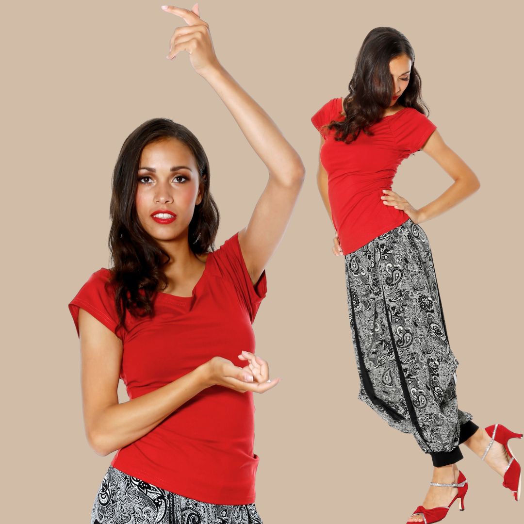 Tangoshirt Kopenhagen - Carmen-Ausschnitt in Tangort - jetzt auch in Gr. XL