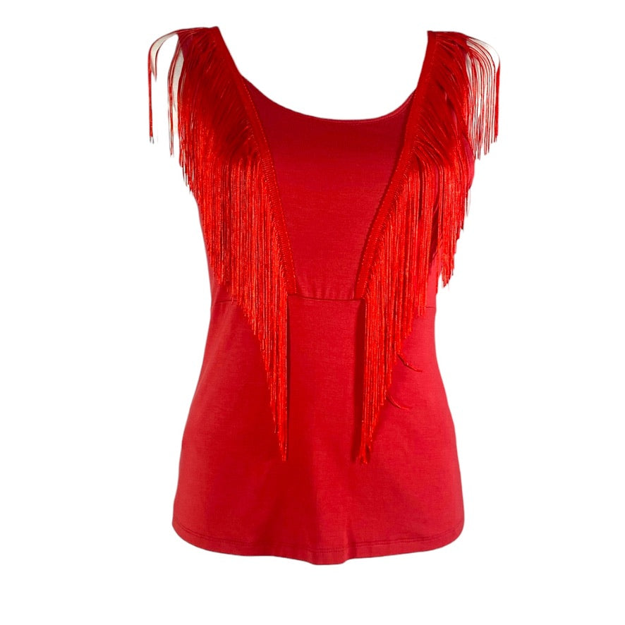 Tangotop Tanztop Fransentop - ein Unikat in Größe M
