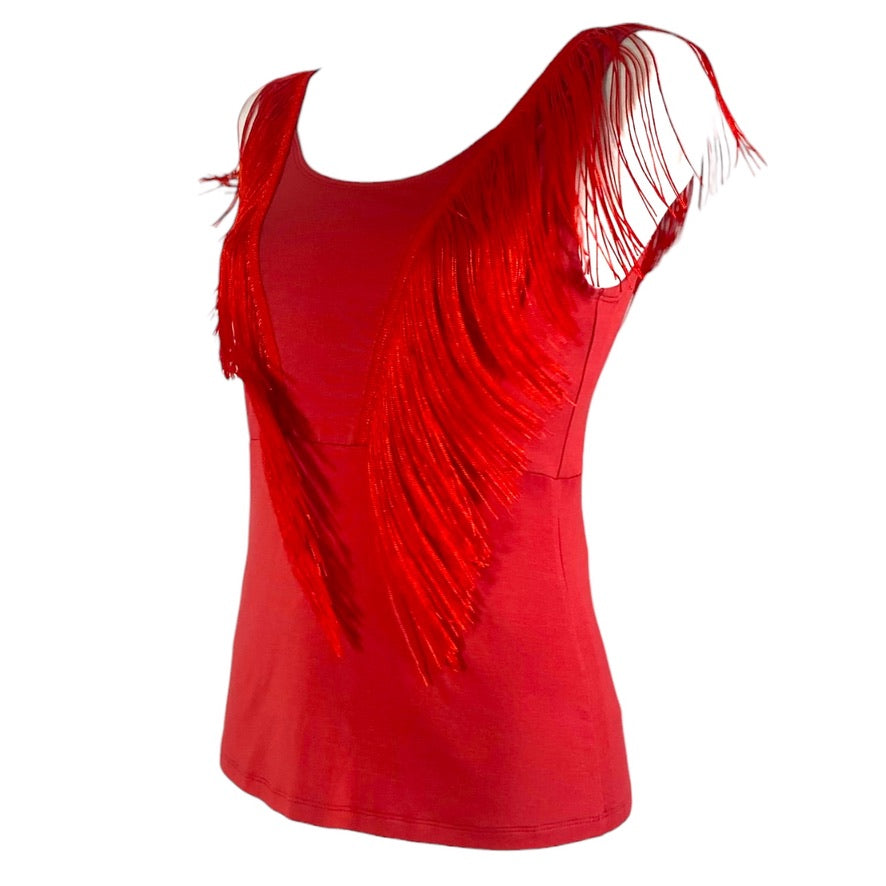 Tangotop Tanztop Fransentop - ein Unikat in Größe M