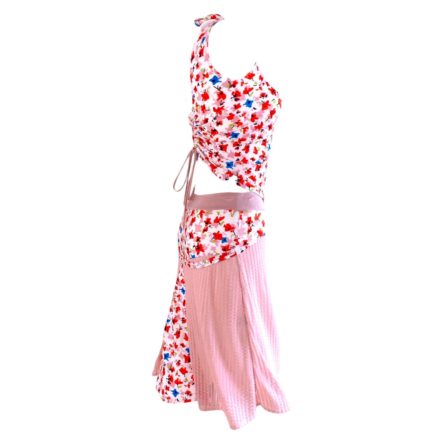 Tangotop Tanztop  - ein Unikat in Gr. XS - Streublumen auf Creme